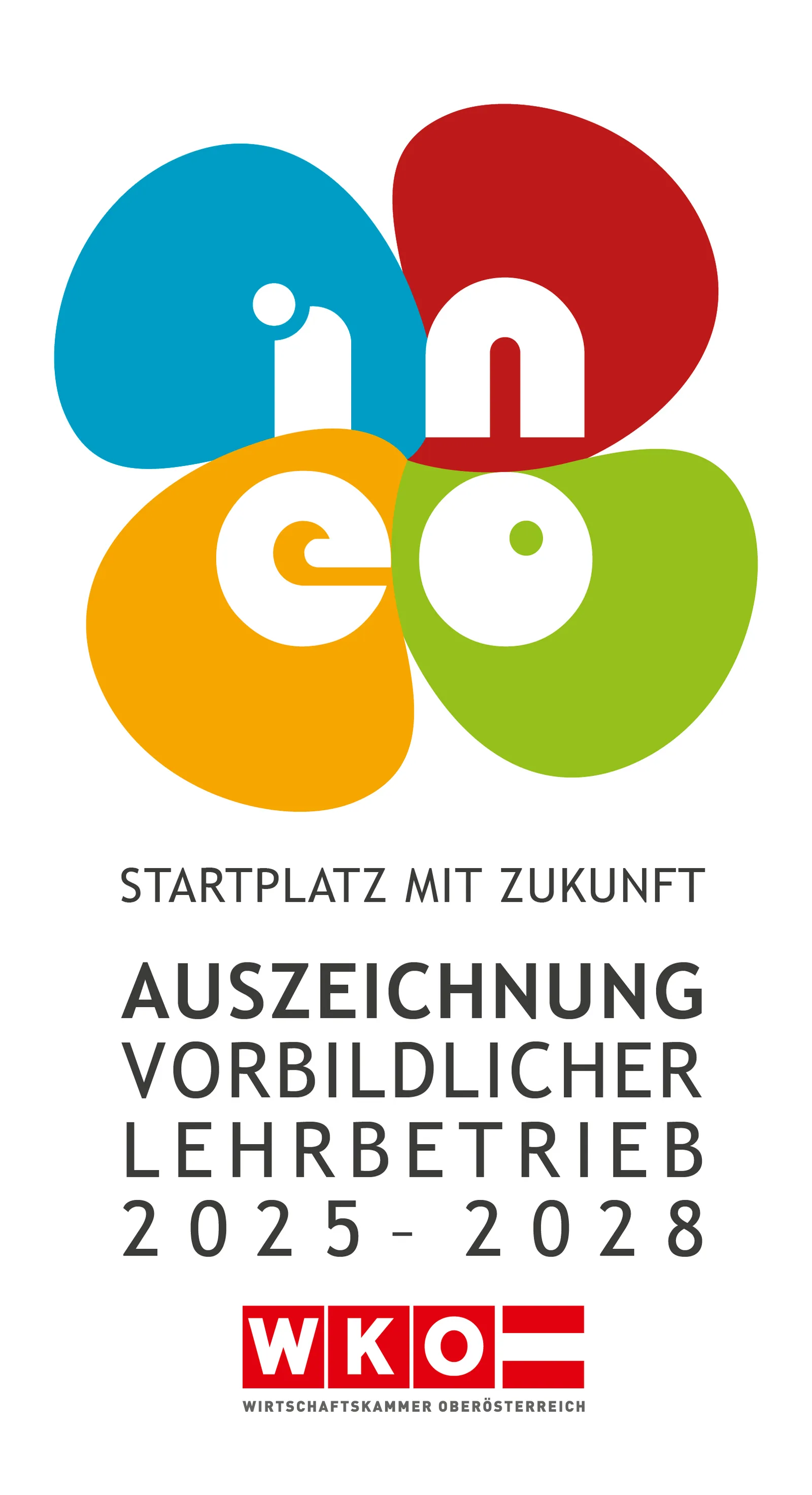 Plakette ineo, Auszeichnung vorbildlicher Lehrbetrieb 2025-2028 der WKO